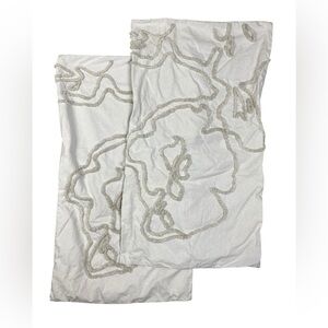 Wild Sage Chenille cotton king pillow shams Corinna floral neutral color (2)